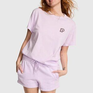 PINK Victoria's Secret Campus Cotton Tee - Purple Whisper - X Large - NWT